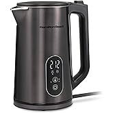 Hamilton Beach Digital Temperature Control Electric Tea Kettle, Hot Water Boiler & Heater 1.7L, 5 Preset Modes + Keep Warm, F
