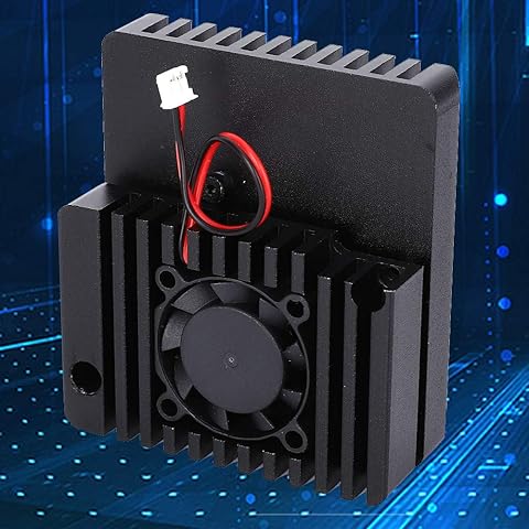 Carcasa NanoPi R2S, Carcasa del Disipador Térmico Con Ventilador, Carcasa de Aleación de Aluminio Carcasa Con Ventilador de Enfriamiento Para La Carcasa Protectora Nanopi R2S
