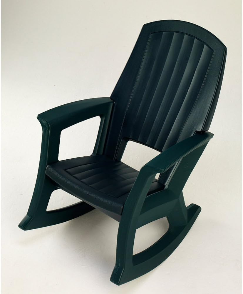 Semco Plastics SEMTPE Extra Large Recycled Plastic Resin Durable Outdoor Patio Rocking Chair, Taupe Brown : Patio Rocking Chairs : Garden & Outdoor