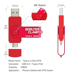 128GB USB Type-C Flash Drive, BorlterClamp USB C