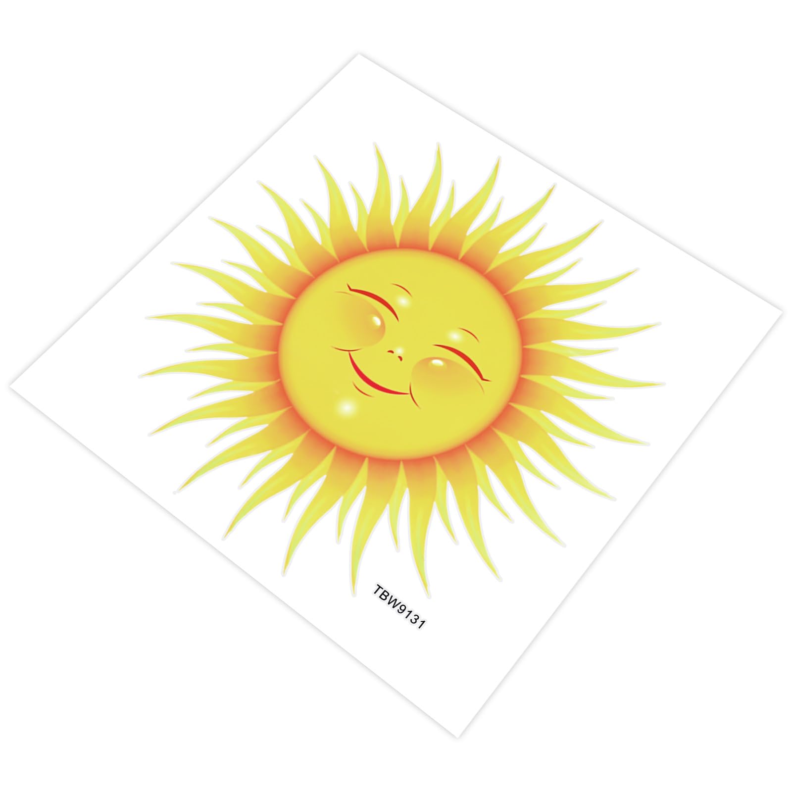 BESPORTBLE Cartoon Sun Wall Decals Sticker Decor Art Peel and Stick Wall Art Sticker Decor Decoration for Kids Rooms Baby Toddlers Teen Nursery Bedroom Living Room