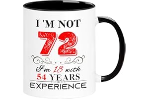 ERYUWOZA 1952 72th Birthday Mug for Women Men, Turning 72 Year Old Birthday Gifts for Mom, Dad, Grandma, Grandpa, Wife, Husband, Daughter, Sister, Best Friends, Coworkers, Her, Him, 11oz Coffee Cup