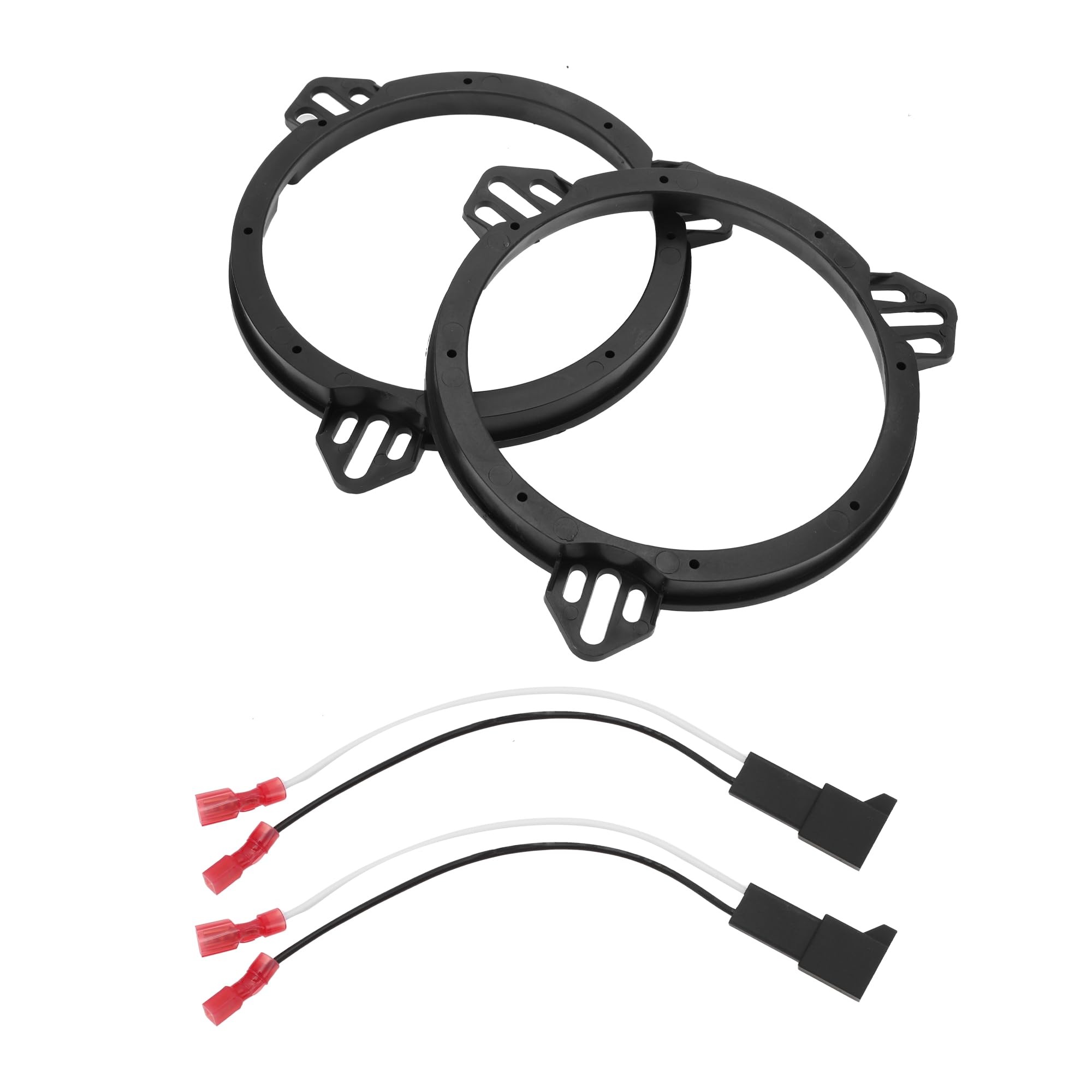 INFINAUTO Speaker Spacer Ring Tweeter Speaker Spacer Adapter Front for 6.5" for Vauxhall Corsa D 2006-onwards ABS Black Waterproof