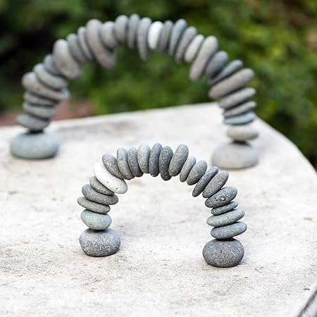 Amazon Com Mini Stone Arch Rock Cairn Sculpture Garden Decoration Zen Garden Pile Stone Garden Outdoor