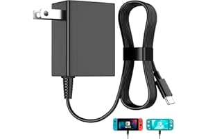 MAZZMASY Charger for Nintendo Switch 39W AC Adapter Fast Charger with 6FT USB C Cord Compatible with Switch Lite/OLED/Dock/Steam Deck and Pro Controller (Support TV Mode) - Perfect as a Gift