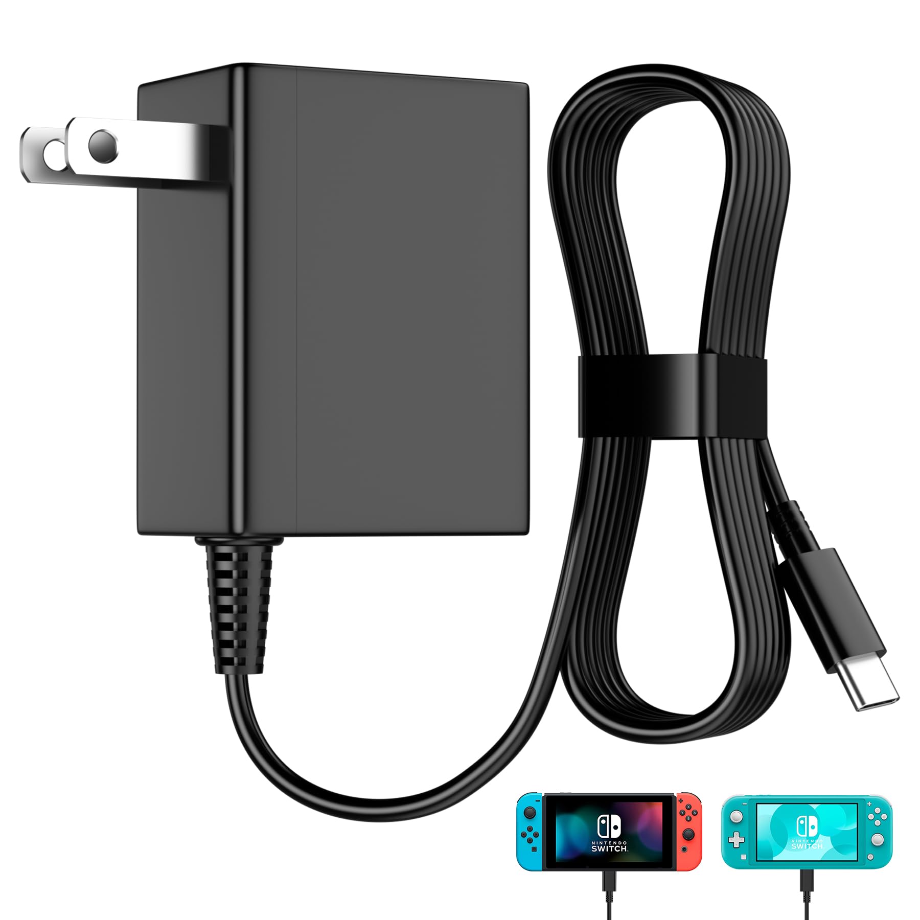 Charger for Nintendo Switch 39W AC Adapter Fast Charger with 6FT USB C Cord Compatible with Switch Lite/OLED/Dock/Steam Deck and Pro Controller (Support TV Mode) - Perfect as a Gift