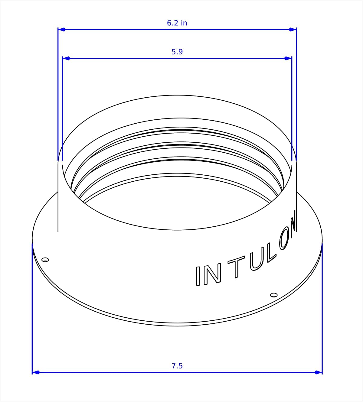 6-inch Tube Portable AC Air Conditioner Exhaust Hose Flange Wall Mount - Counter-Clockwise thread 6CCWMOUNT: Appliances