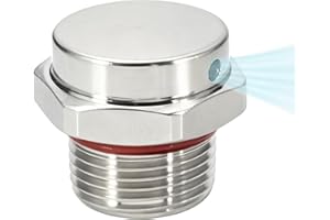 GENUBI INDUSTRY 1/8 NPT Stainless Steel Waterproof Breather Valve – Pressure Relief & Ventilation for Hydraulic/Pneumatic Systems, Industrial Enclosures | Dustproof, Rustproof