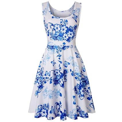 IZZB Mode Damen Sommer Partykleid Freizeitkleid Abendkleid Cocktailkleid Kleider