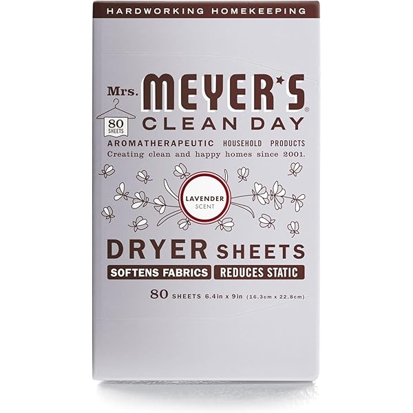 Amazon.com: Mrs. Meyer's Clean Day Dryer Sheets, 80 Count (Lemon