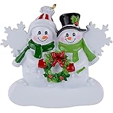 Snowman Family of 2 Personalized Christmas Tree Ornament 2025 Custom Family Keepsake Gifts for Grandparents, Parents, Kids, Neighbors