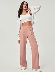 Ewedoos Wide Leg Pants Woman Stretchy Work Dress