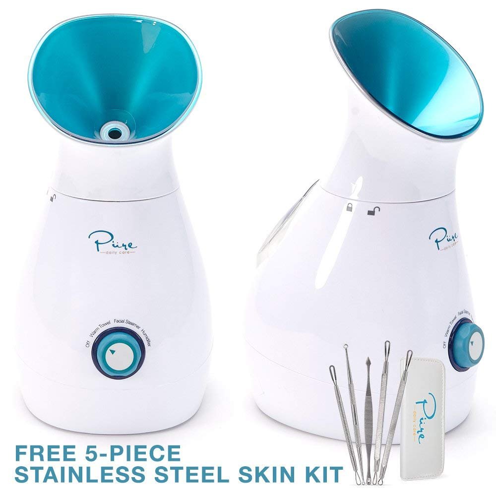 NanoSteamer Large 3in1 Nano Ionic Facial Steamer with Precise Temp