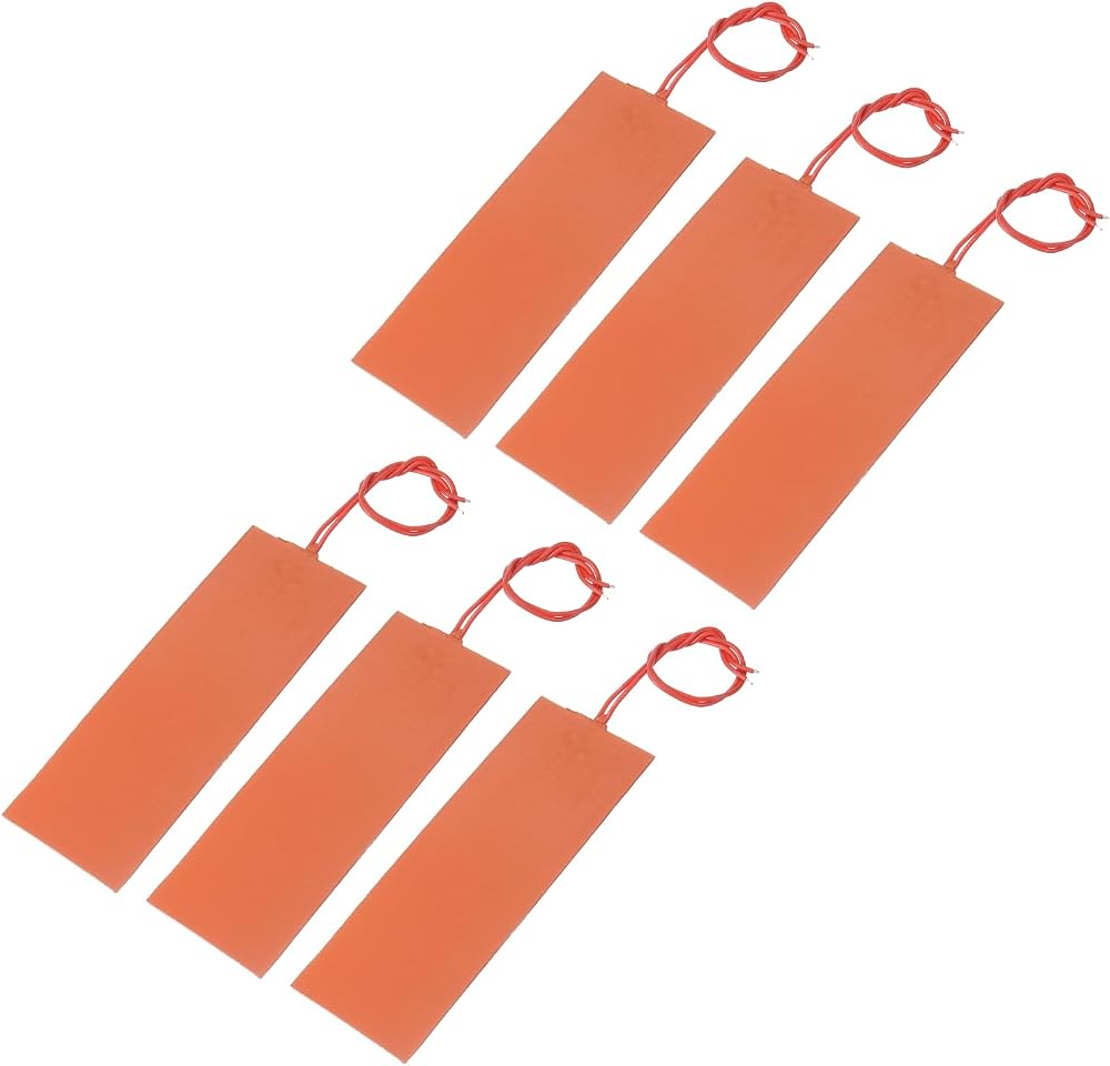 sourcing map 12V 20W Silicone Heating Pad 150x50mm Flexible Heater Mat Constant