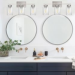 A1A9 3-Light Bathroom Vanity Light, Modern Brushed