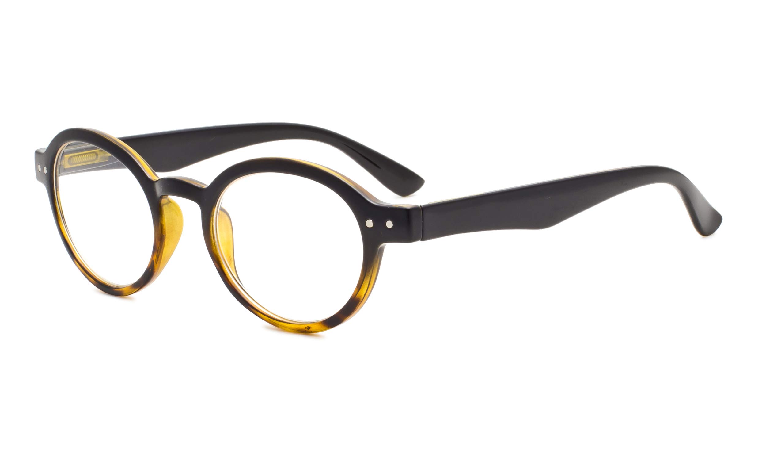 Eyekepper Spring Hinges Round Retro Two Tone Readers Reading Glasses Black Yellow — image 1
