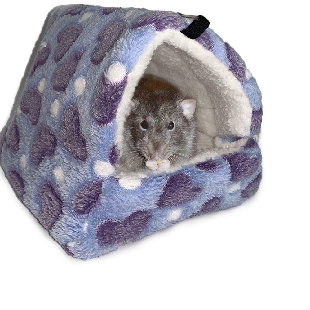 Oncpcare Winter Warm Hamster Bed Playing Soft Hamster Hammock Sleeping Cute Small Animals Nest Hanging Home Resting for Young Guinea Pig Degu Drawl Hedgehog