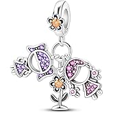 MULA 925 Sterling Silver Charms for Bracelets and Necklaces Butterfly Beads Dangle Pendants Jewelry Charms for Women