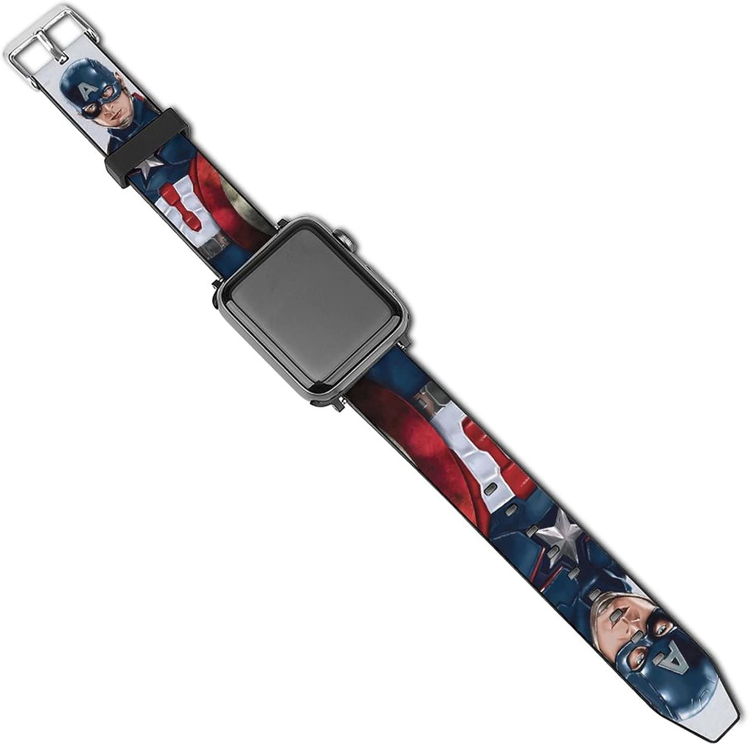 Captain America Apple Watch Diamond Protector Case Compatible with iWatch 38mm 40mm 42mm 44mm Bling PC Protective Case Bumper with Compatible with iWatch Series 6 / SE / 5 / 4/3/2/1