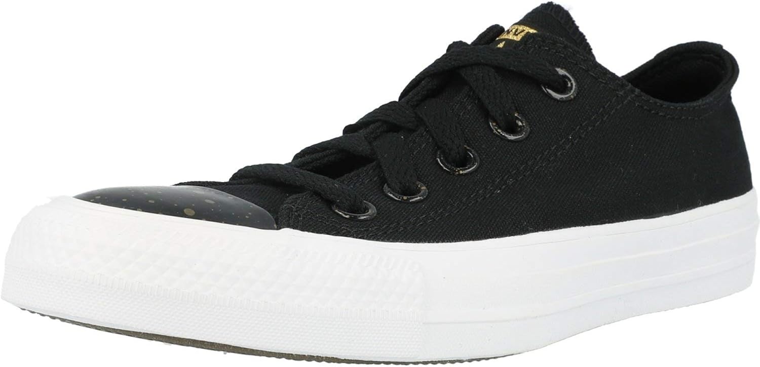 white & gold all star coral craft pu ox trainers