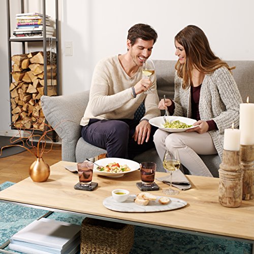 Pasta Passion Spaghetti Plate Set of 2 by Villeroy & Boch - Premium Porcelain - Made in Germany - Dishwasher and Microwave Safe - 12 x 10.25 Inches