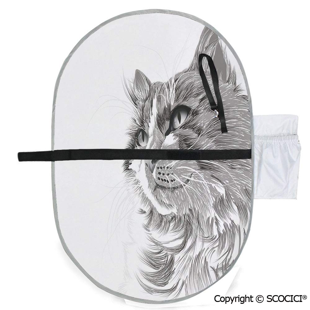Buy Scocici Portable Waterproof Printed Baby Diaper Changing Pad Cat Portrait Furry Cute Kitten Domestic Meow Pet Drawing Illustration Decorative Durable Lightweight Infant Large Nappy Mat 20x27 Inch Online At Low Prices