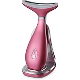 VRAIKO Lily Neck Face Massager, Face Sculpting Tool, 3-in-1 Facial Device with Thermal, Triple Action Care, for Enhanced Absorption Radiance Contouring Elasticity and Lymphatic Drainage (With Stand)