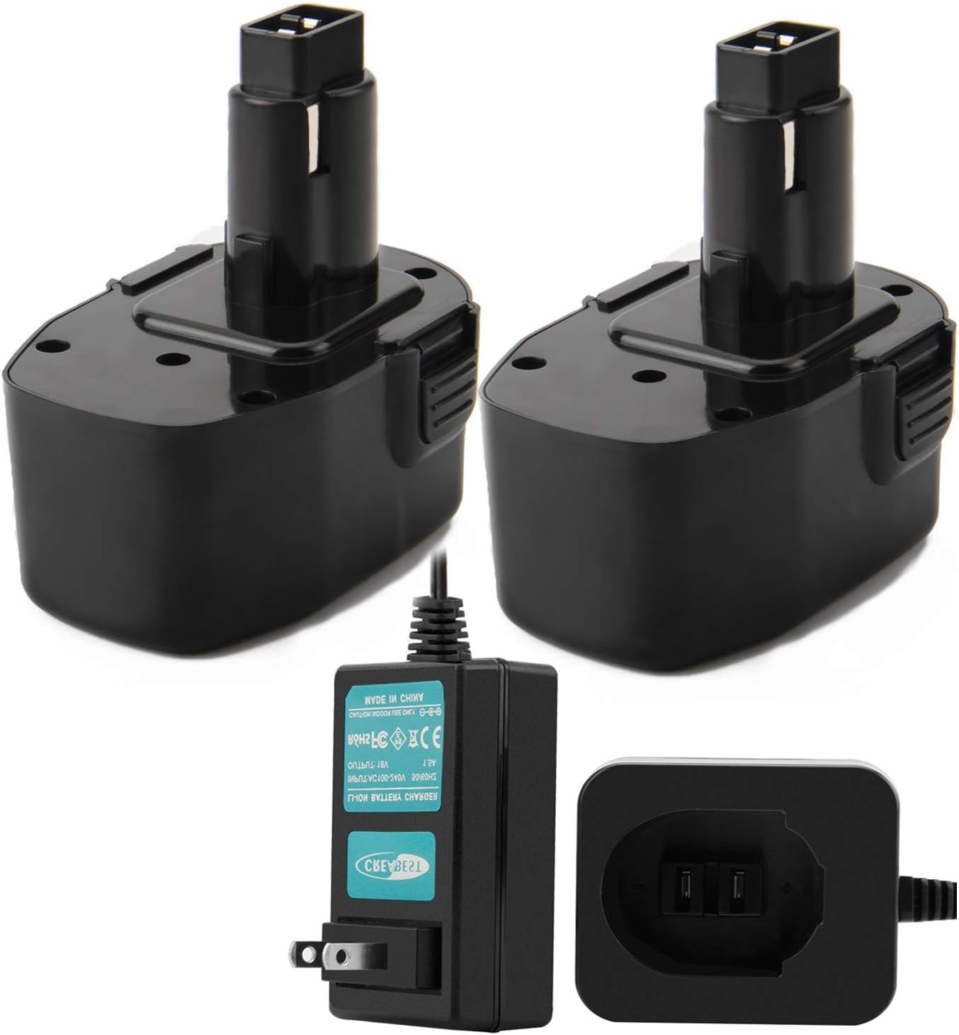 2Packs Upgraded 14.4V 3.5Ah for Dewalt Replacement Battery DW9091 XRP DW9094 DE9031 DE9038 DE9091 DE9092 DE9094 DE9502, Dewalt 14.4V DC DE DW Series, Include 1.2V-18V Ni-MH/Ni-CD Charger