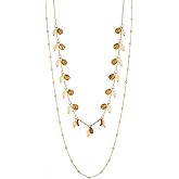 BULINLIN Layered Long Necklaces for Women Long Beaded Chain Necklace CostumeJewelry Mothers Day Gifts for Mom