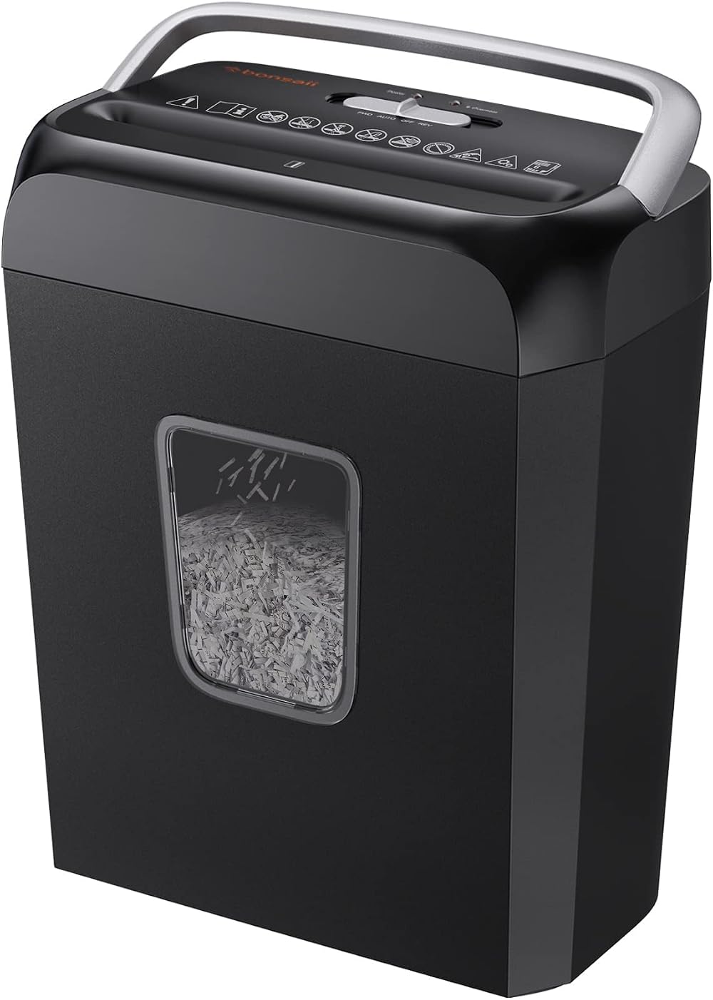 Bonsaii 6 Sheet Cross Cut Shredder C237-B Upgrade 13L 5x14mm 3min