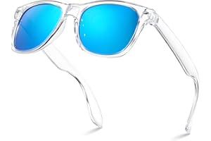 LEICO FASHION Kids Polarized Retro Sunglasses for Boys Girls Age 3-12 Shatterproof UV Protection Toddler Children Sun Glasses