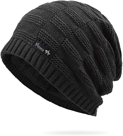 Amazon Co Jp Qx 男性 ワンピースステッチプラスビロードハット メンズ冬の寒暖かいニット帽子 イヤーマフウールキャップ用帽子 Color Gray ホーム キッチン