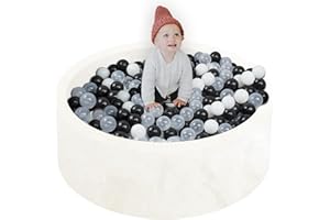 MEOGETY Baby Foam Ball Pits for Toddlers Kids, Extra Larger Size, Soft Round Ball Pit Pool Ideal Gift Play Toys for Children Infants- (Balls NOT Included) White Color