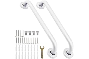 2 Pack 16 Inch Grab Bars for Bathtubs and Showers, Anti Slip Shower Grab Bars Stainless Steel Shower Handle Toilet Handicap E