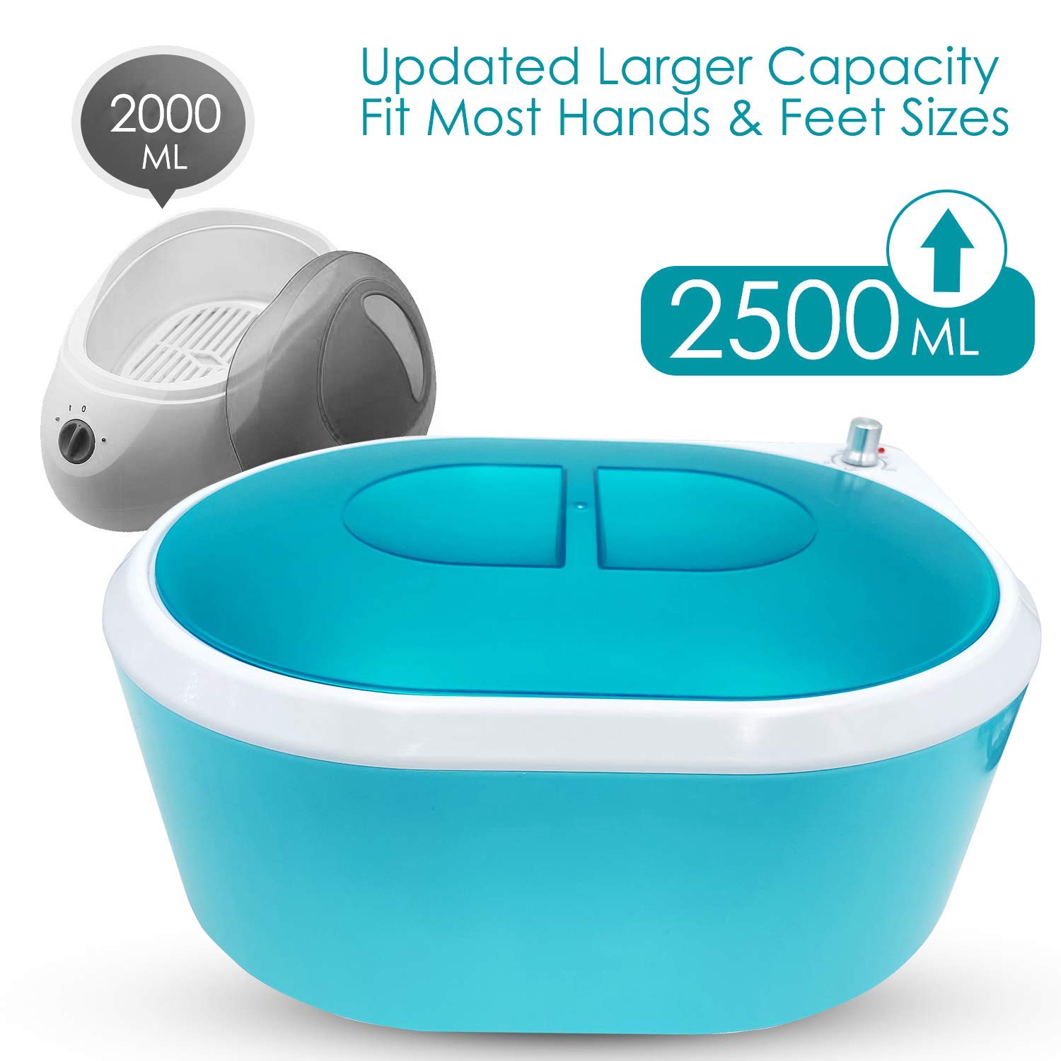 Paraffin Wax Machine - Paraffin Bath for Smooth and Soft Skin - Quick Heating 2500ml Large Capacity Paraffin Wax Warmer for hand and feet with Paraffin Wax for SPA & Arthritis Treatment (Green) : Beauty