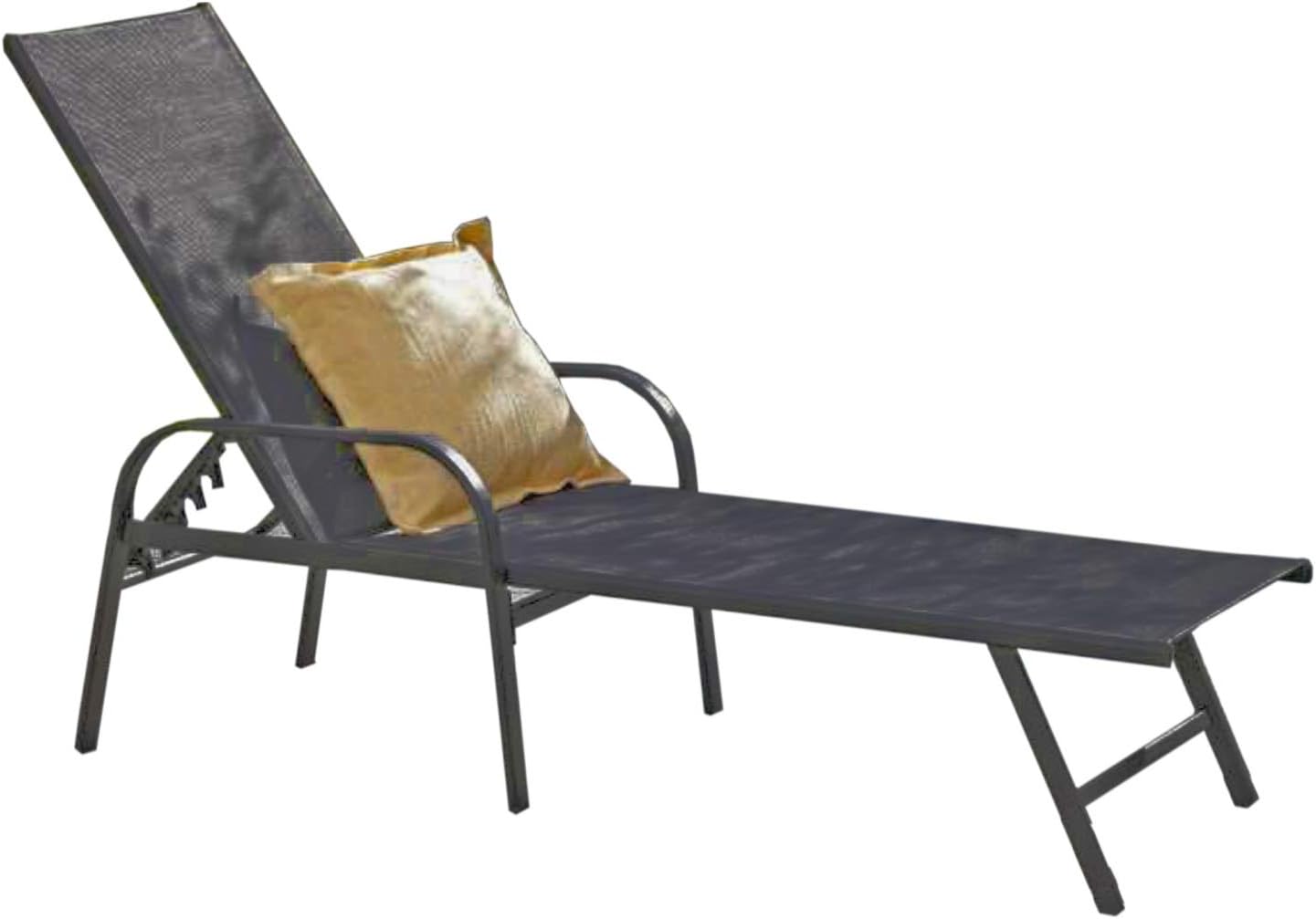 73.75" Black Elegant Adjustable Back Comfortable Lounge Chair