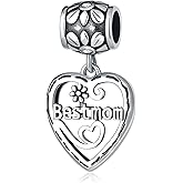 SOUKISS Grandma Heart Charms Authentic 925 Sterling Silver Family Love Mother Gifts Charm for European Bracelet