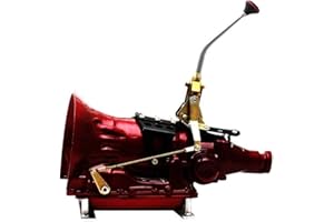American Shifter 58541 Single Action Automatic Transmission Shifter Kit with 10" Single Bend Arm and Black Knob for GM 4L80-E