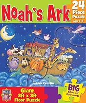 Masterpieces 24-Piece Floor Puzzle, 24 by 36-Inch, Noah's Ark