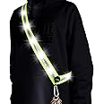 OLIKER LED Night Running Gear High Visibility LED Flashing Sash Outdoor Running Cycling Hiking Jogging Rechargeable Illuminating Gear for Men and Women Night Safety Walking