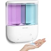 Secura Brands Touchless Wall Mounted Dual Automatic Soap Dispenser &ndash; 2 x 17 fl oz. Chambers Rechargeable Liquid Soap Dispenser Prefect for Bathroom &amp; Kitchen (White)