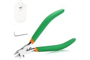 SPEEDWOX Model Nipper Single Blade Nipper for Model Building Sharp Pointed Side Cutter with Ultra-Thin Single-Edge and Leathe