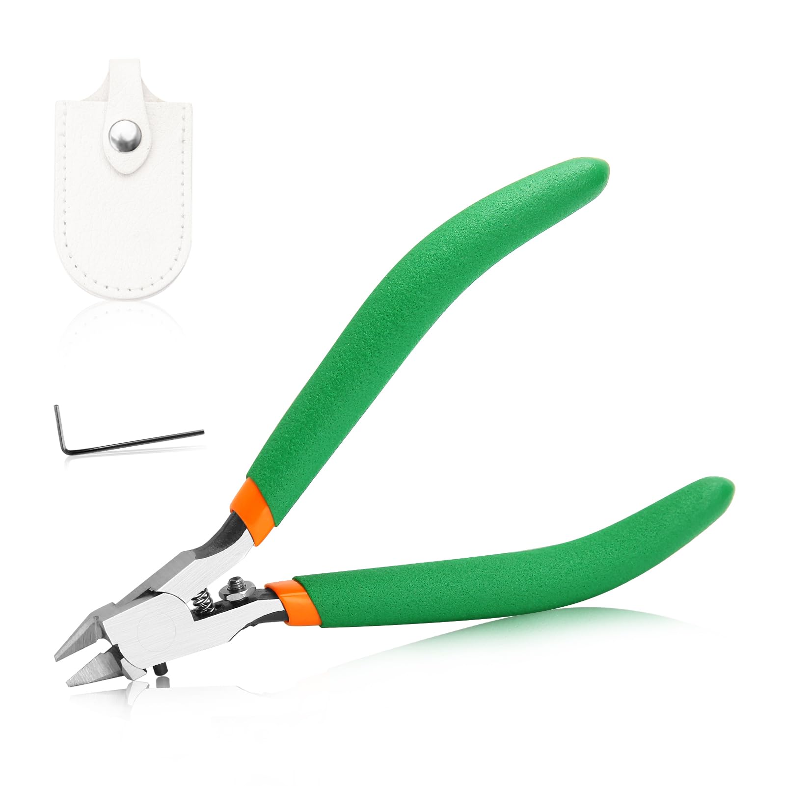 SPEEDWOX Model Nipper Single Blade Nipper for Model Building Sharp Pointed Side Cutter with Ultra-Thin Single-Edge and Leather Cover Plastic Models Nipper for Gundam Building Repairing and Fixing