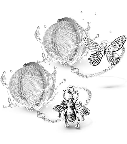 2-Pack Stainless Steel Tea Strainers With Bee Charms - View #4