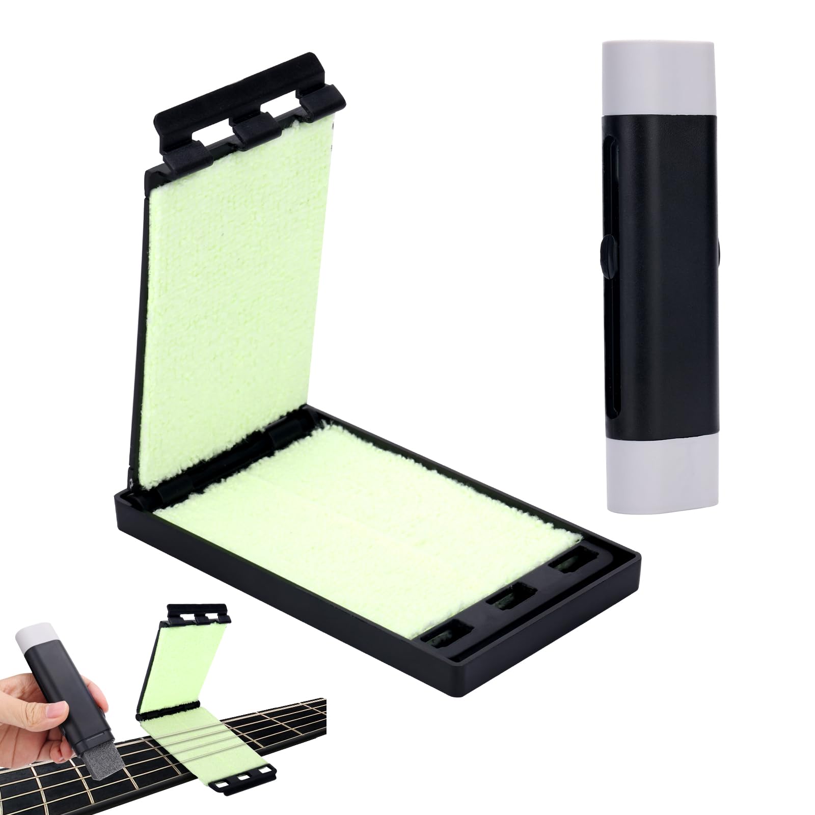 Guitar Care Maintenance kit, String Guard and Guard Pen Fast Fret Guitar Fretboard Cleaner Wipes Polish Set for Cello Violin String and Fretboard Cleaning Accessories Tool for Musical Instrument