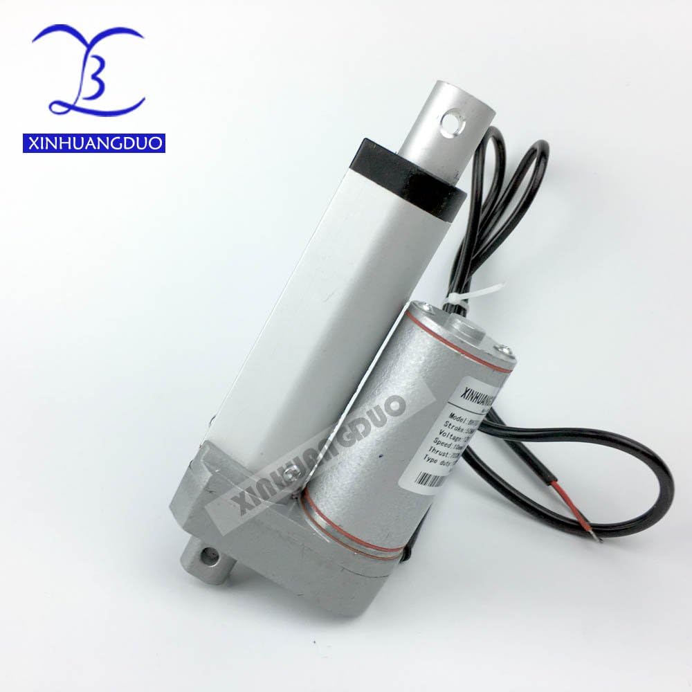 XINHUANGDUO 50mm/2inch stroke 900N/198LBS micro linear actuator electric linear actuator TV lift high speed linear actuator dc motor(12v 50MM 40MM/S 100N)