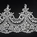 3 Yards Bling Paillette Lace Trims Sequins Embroidered Lace Trims for Bridal Accessories Supply 9inch (22cm) Wide White Color
