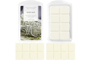 LA BELLEFÉE Wax Melts Wax Cubes White Sage Scented, 2.5oz Handmade Natural Soy Wax Cubes for Wax Warmer - Long Lasting Fragrance for Home, Ideal for Stress Relief, Spa, and Aromatherapy (2.5oz/70.9g*2)