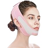 Chin Strap for Sleeping, Far Infrared V Line Lifting Mask for Women, Adjustable V Shaped Face Chin Up Bandage