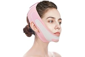 KHG Chin Strap for Sleeping, Far Infrared V Line Lifting Mask for Women, Adjustable V Shaped Face Chin Up Bandage